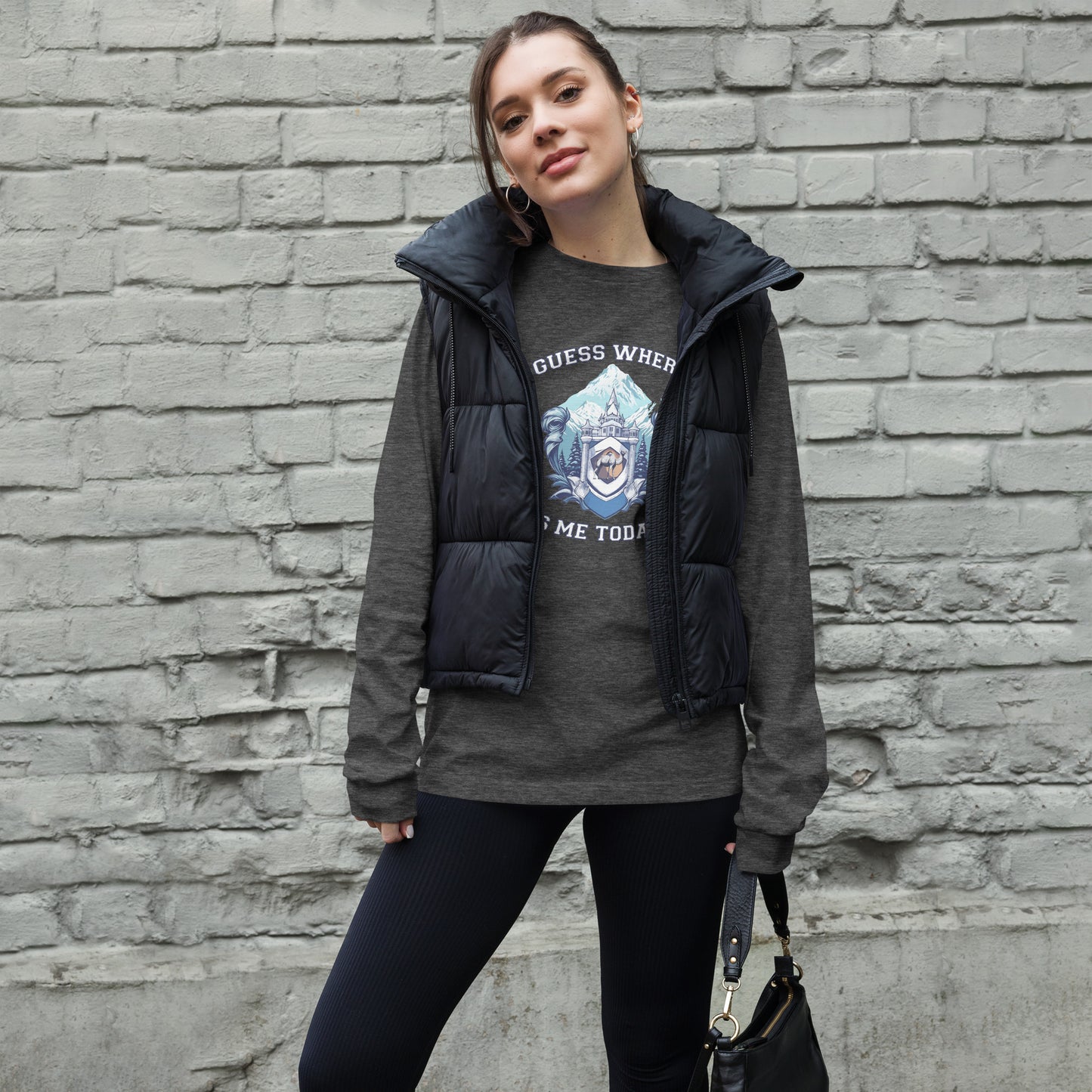 Guess where is me today? - Unisex Long Sleeve Tee