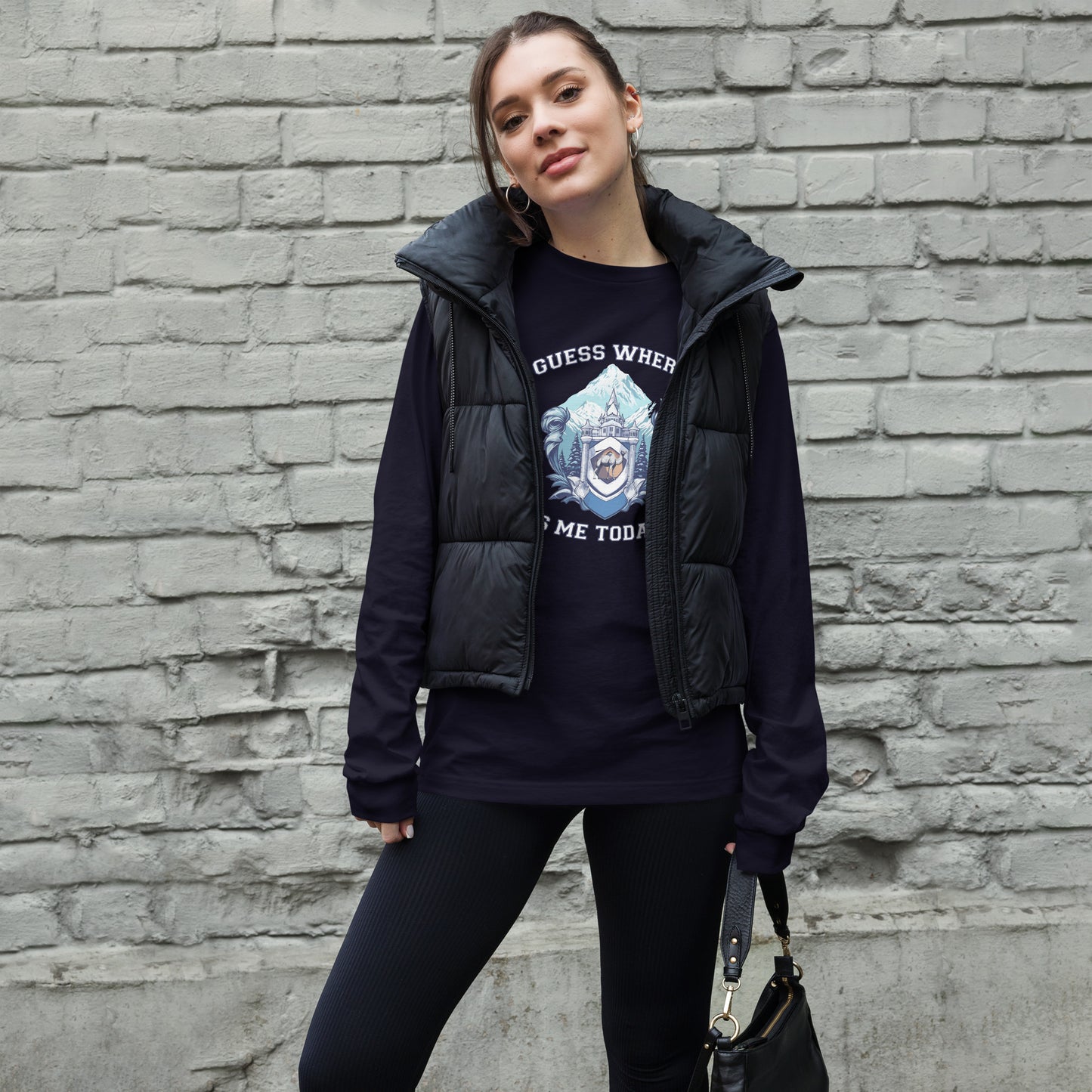 Guess where is me today? - Unisex Long Sleeve Tee