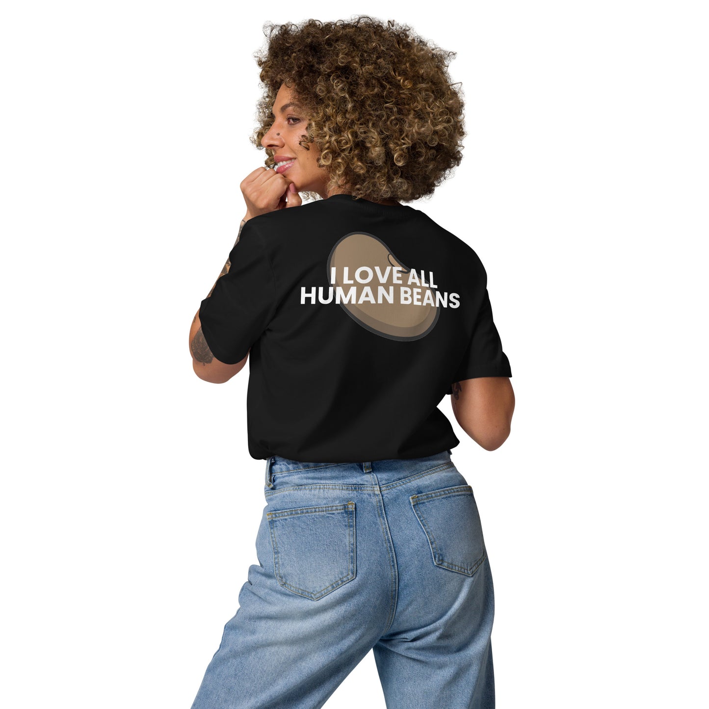 I Love all human beans - Unisex organic cotton t-shirt