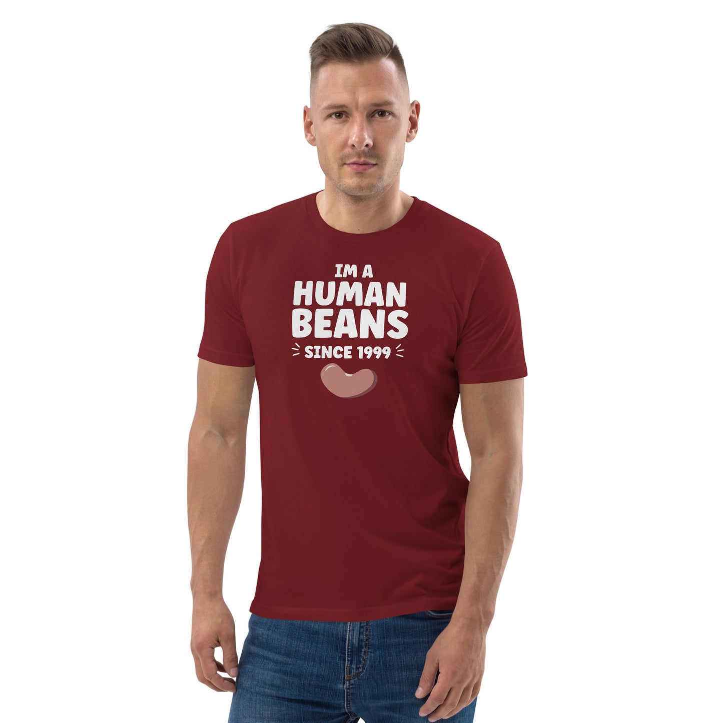 I'm a human beans since 1999 - Unisex organic cotton t-shirt