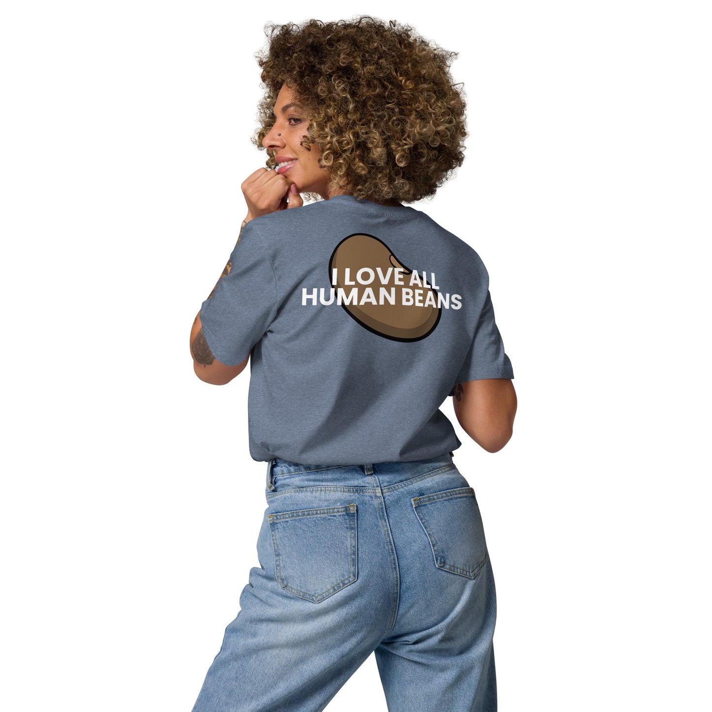 I Love all human beans - Unisex organic cotton t-shirt