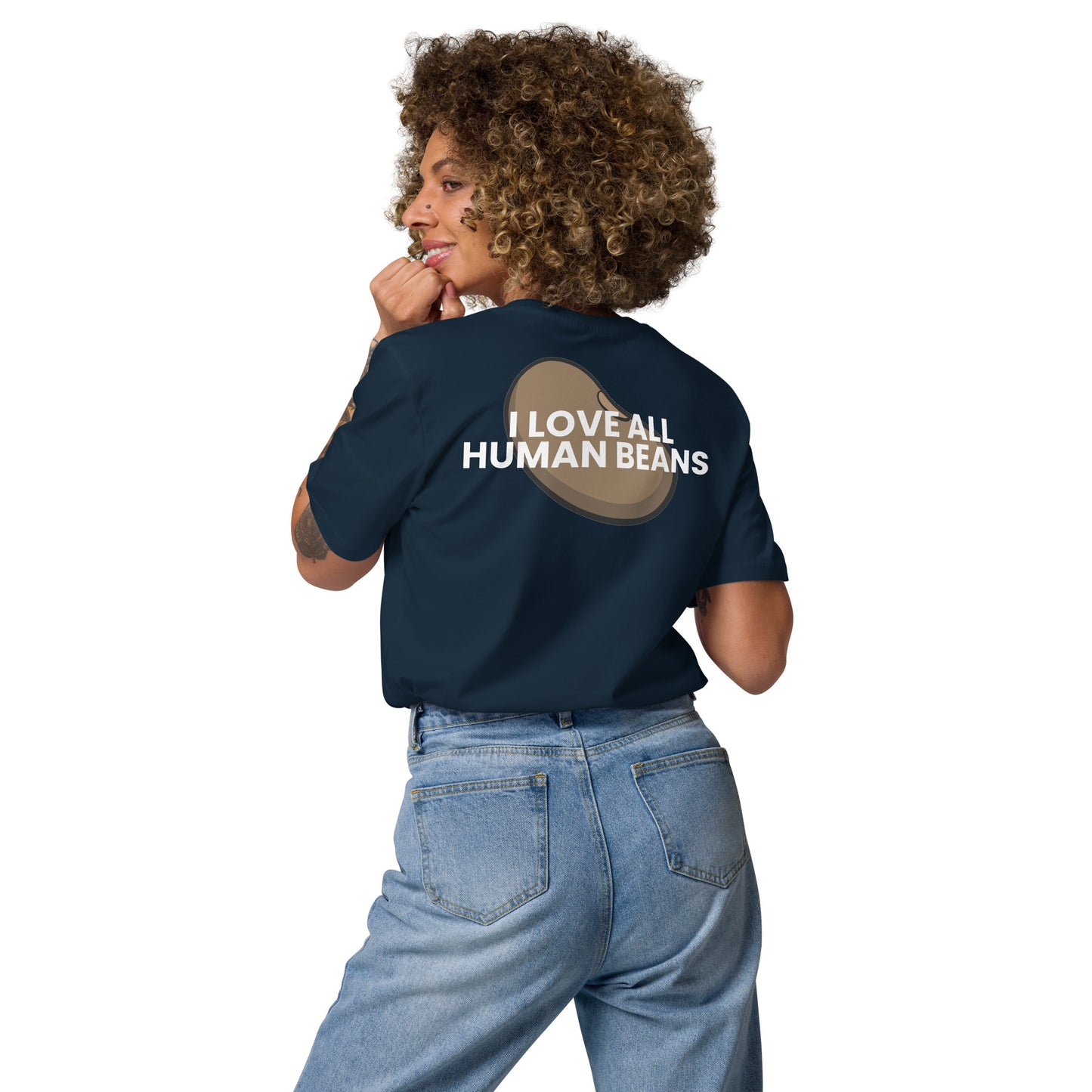 I Love all human beans - Unisex organic cotton t-shirt