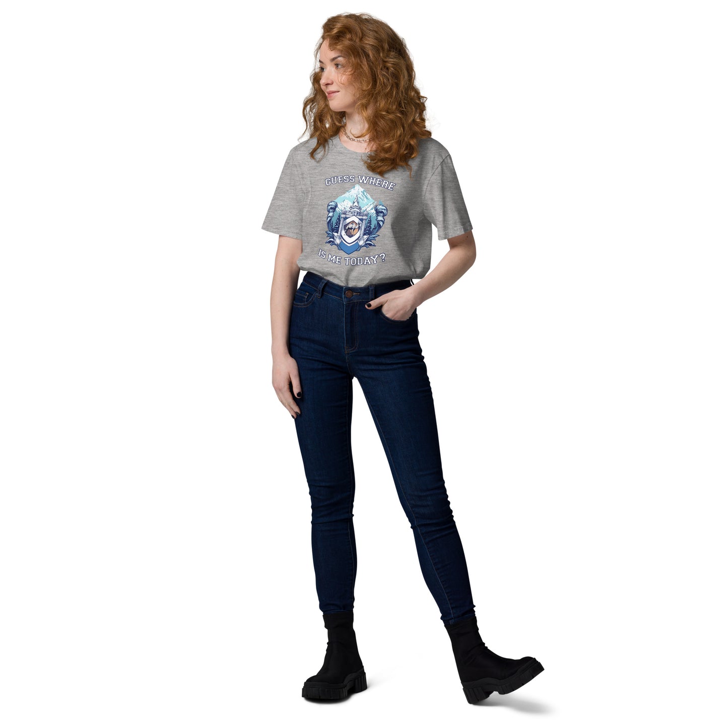 Guess where is me today? - Unisex organic cotton t-shirt