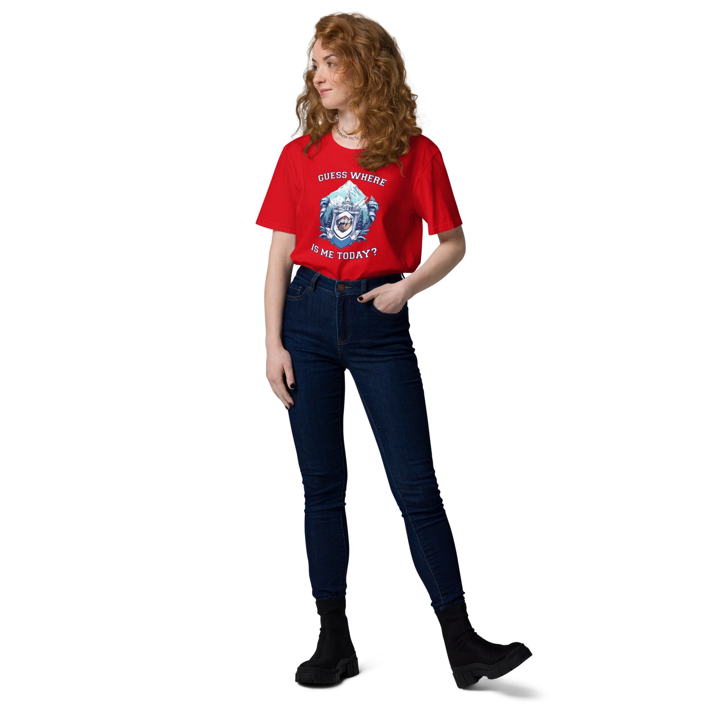Guess where is me today? - Unisex organic cotton t-shirt