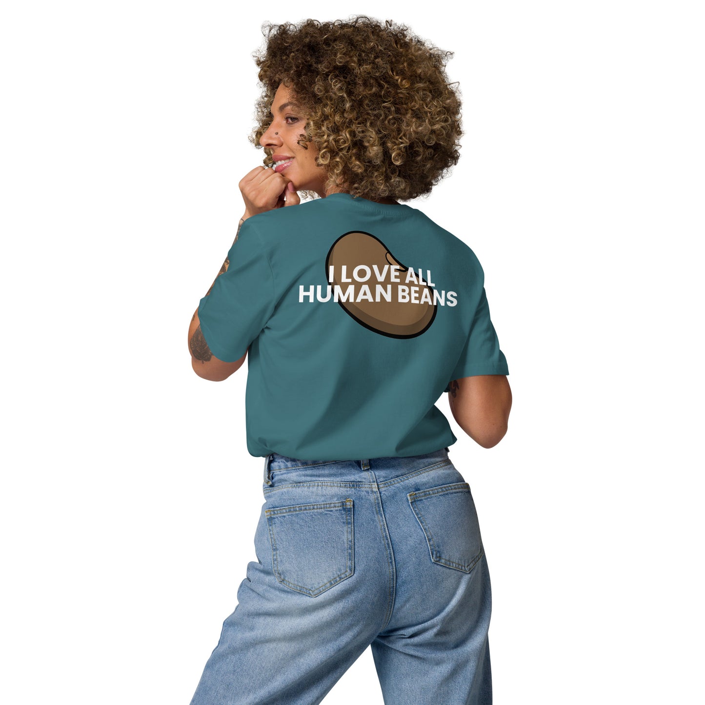 I Love all human beans - Unisex organic cotton t-shirt