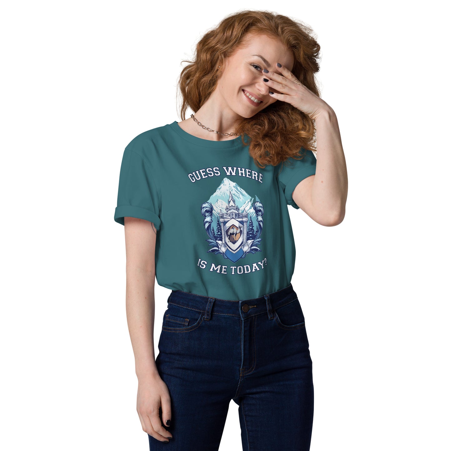 Guess where is me today? - Unisex organic cotton t-shirt