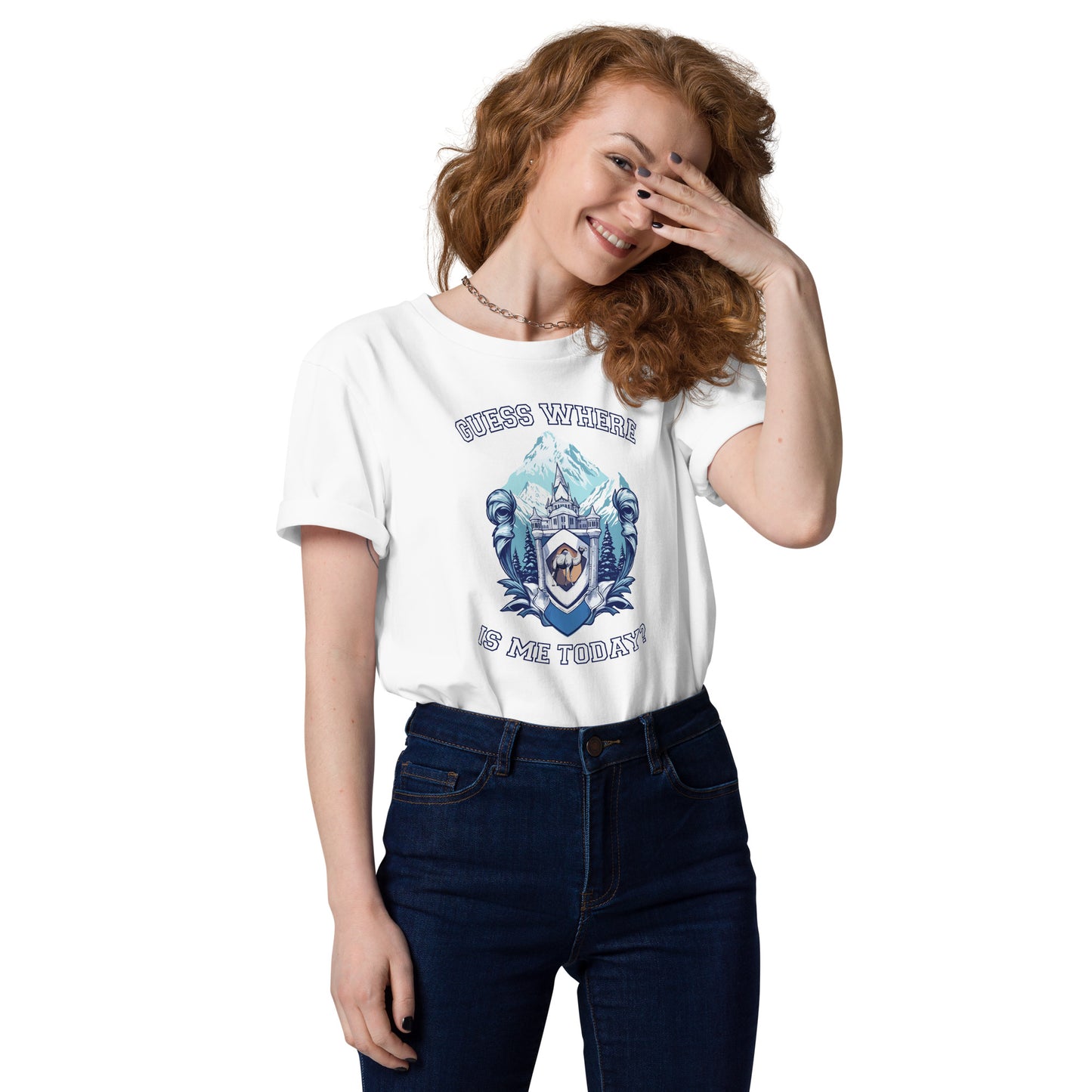 Guess where is me today? - Unisex organic cotton t-shirt