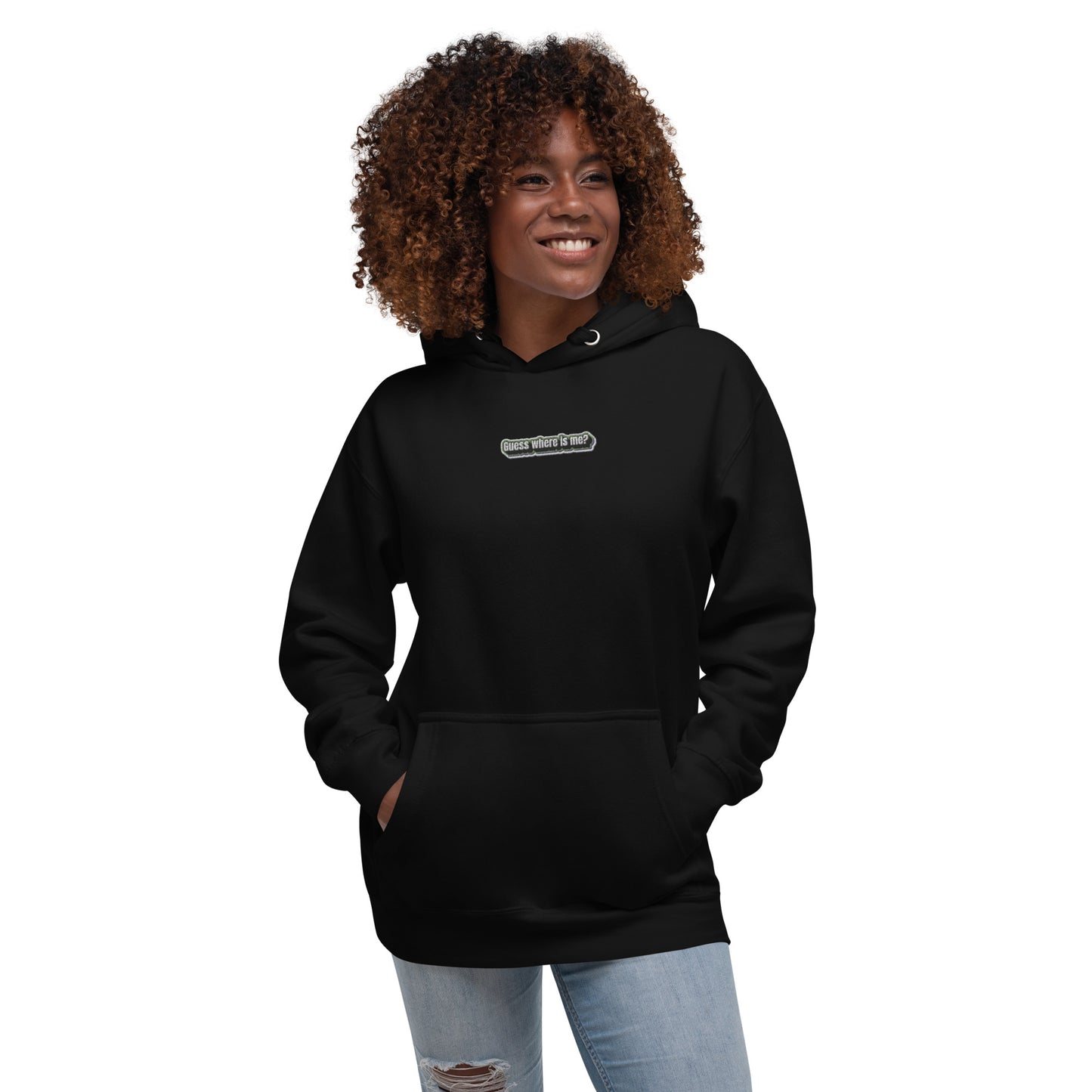 Guess where is me? - Embroided Unisex Hoodie