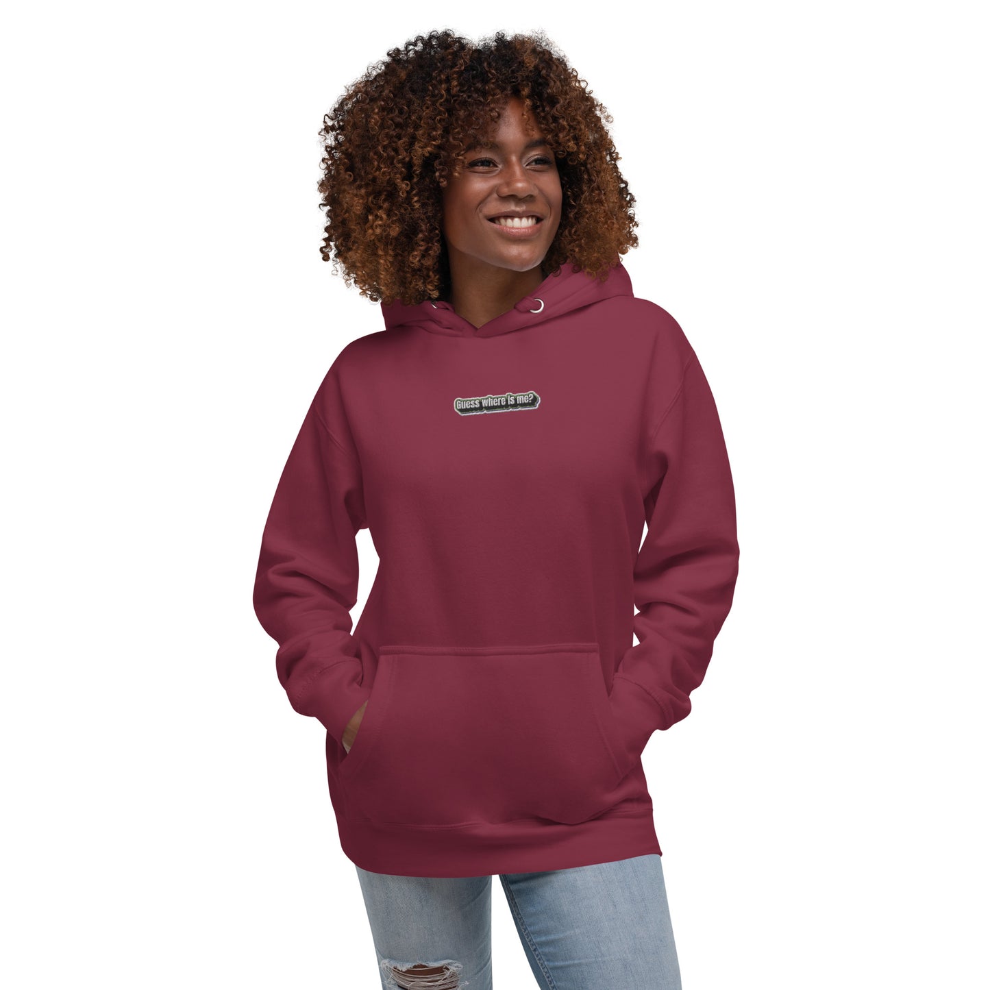 Guess where is me? - Embroided Unisex Hoodie