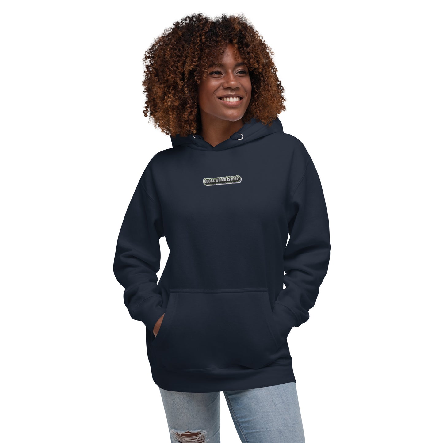 Guess where is me? - Embroided Unisex Hoodie