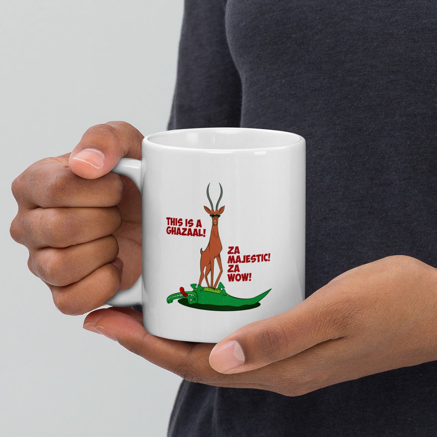 This is a ghazaal - White glossy mug
