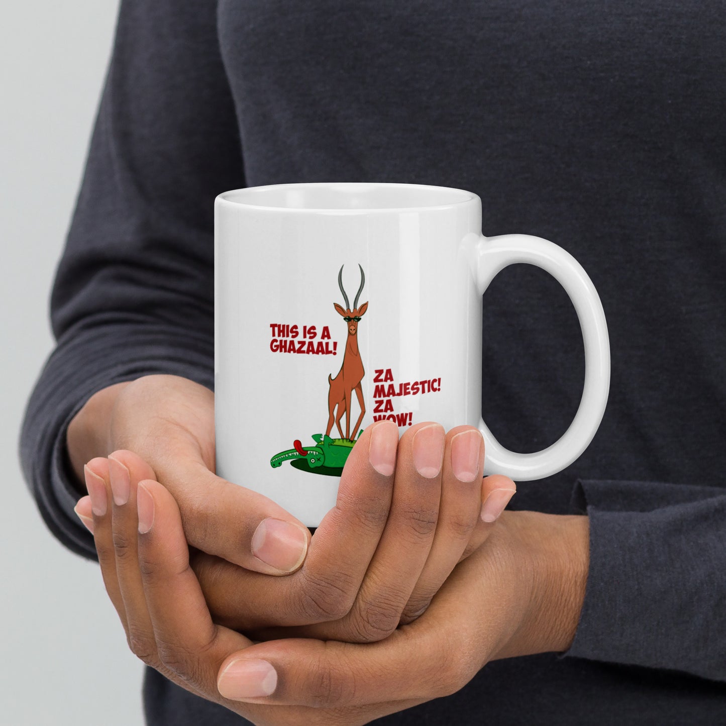 This is a ghazaal - White glossy mug