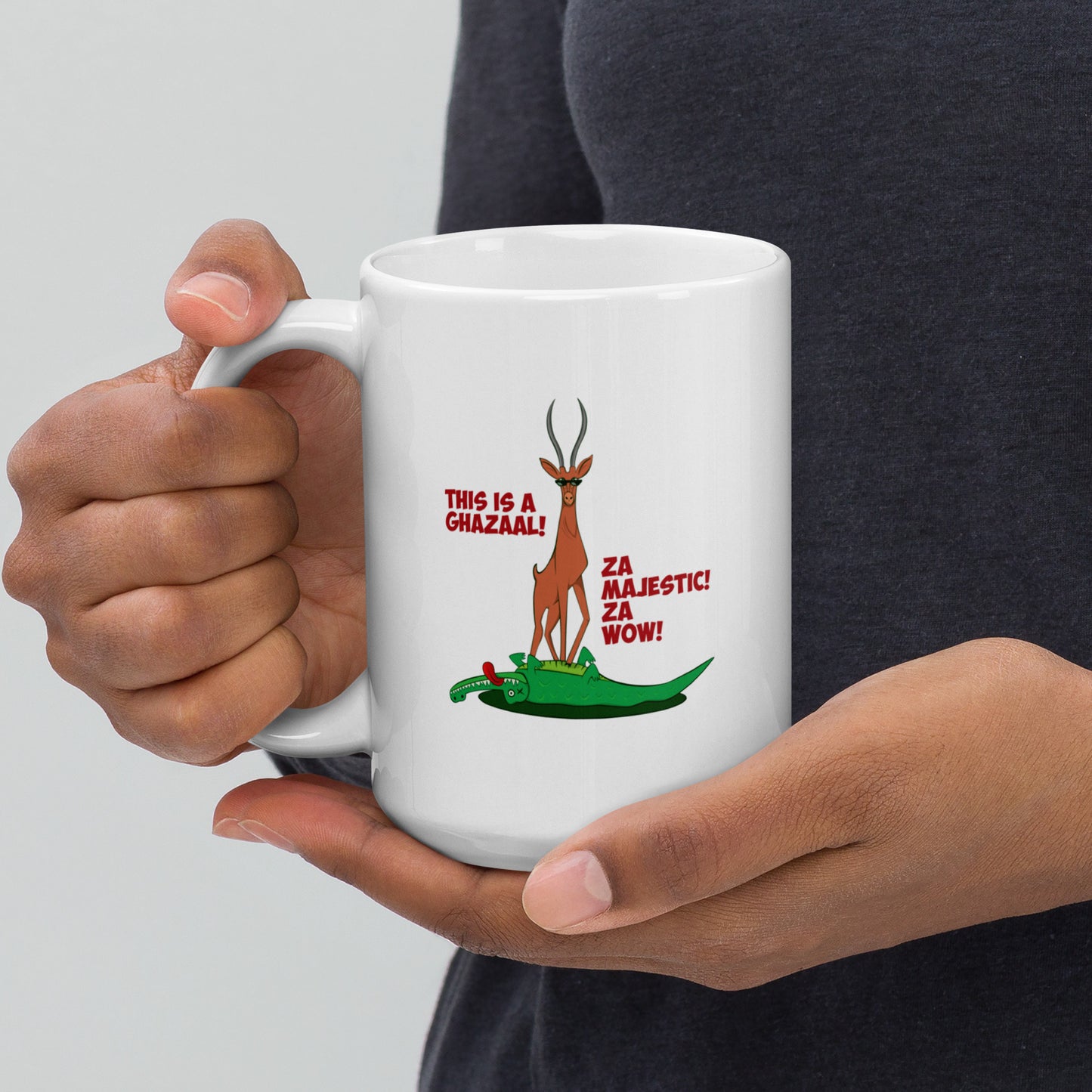 This is a ghazaal - White glossy mug