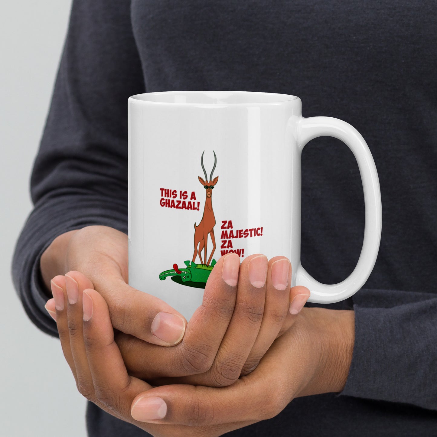 This is a ghazaal - White glossy mug
