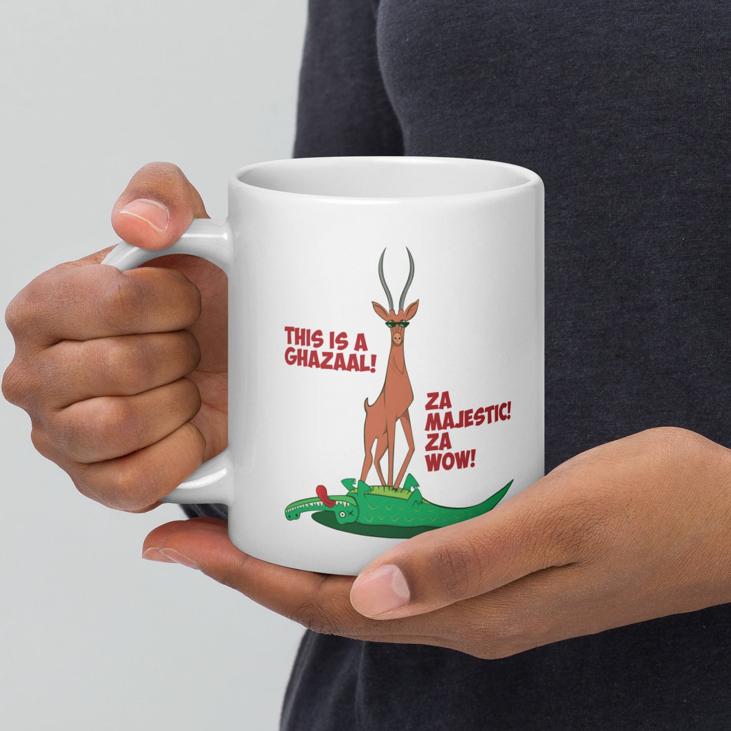 This is a ghazaal - White glossy mug