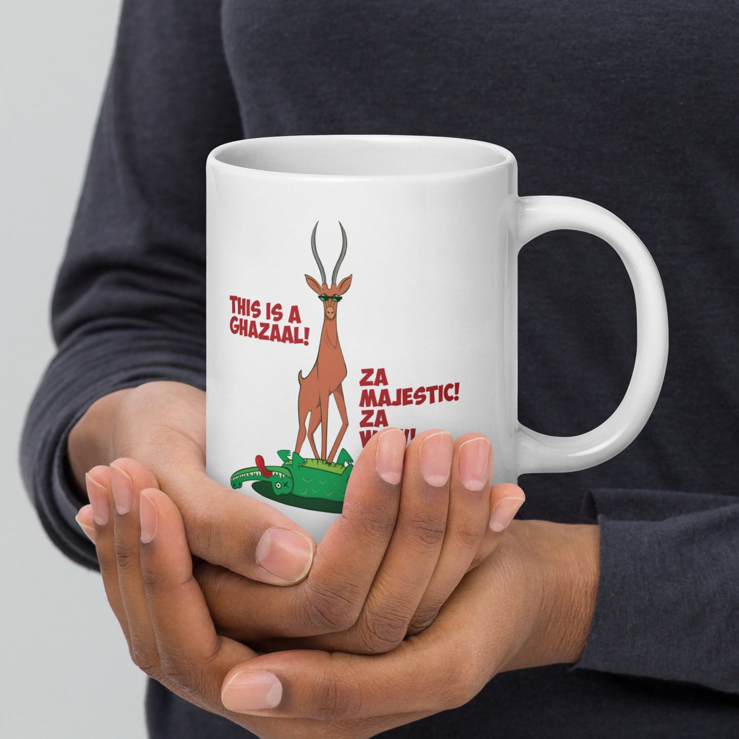 This is a ghazaal - White glossy mug