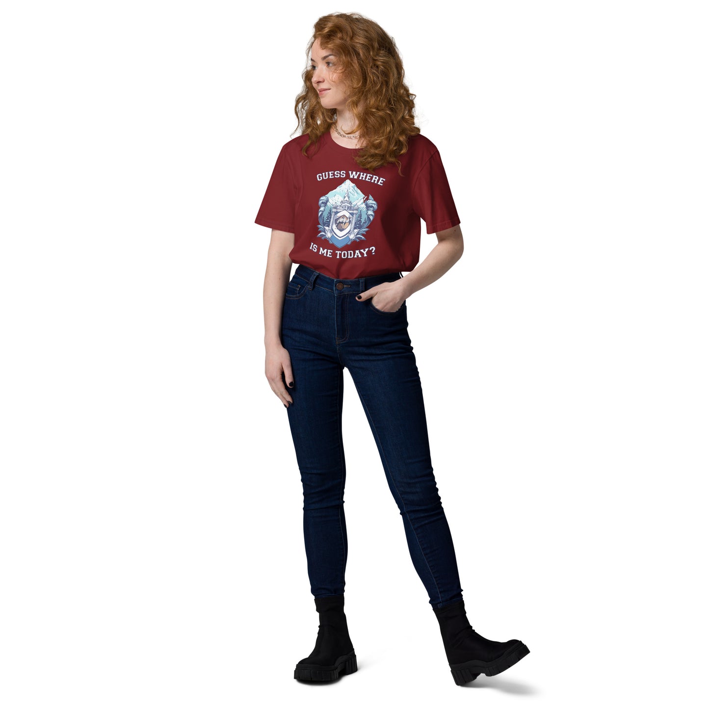 Guess where is me today? - Unisex organic cotton t-shirt