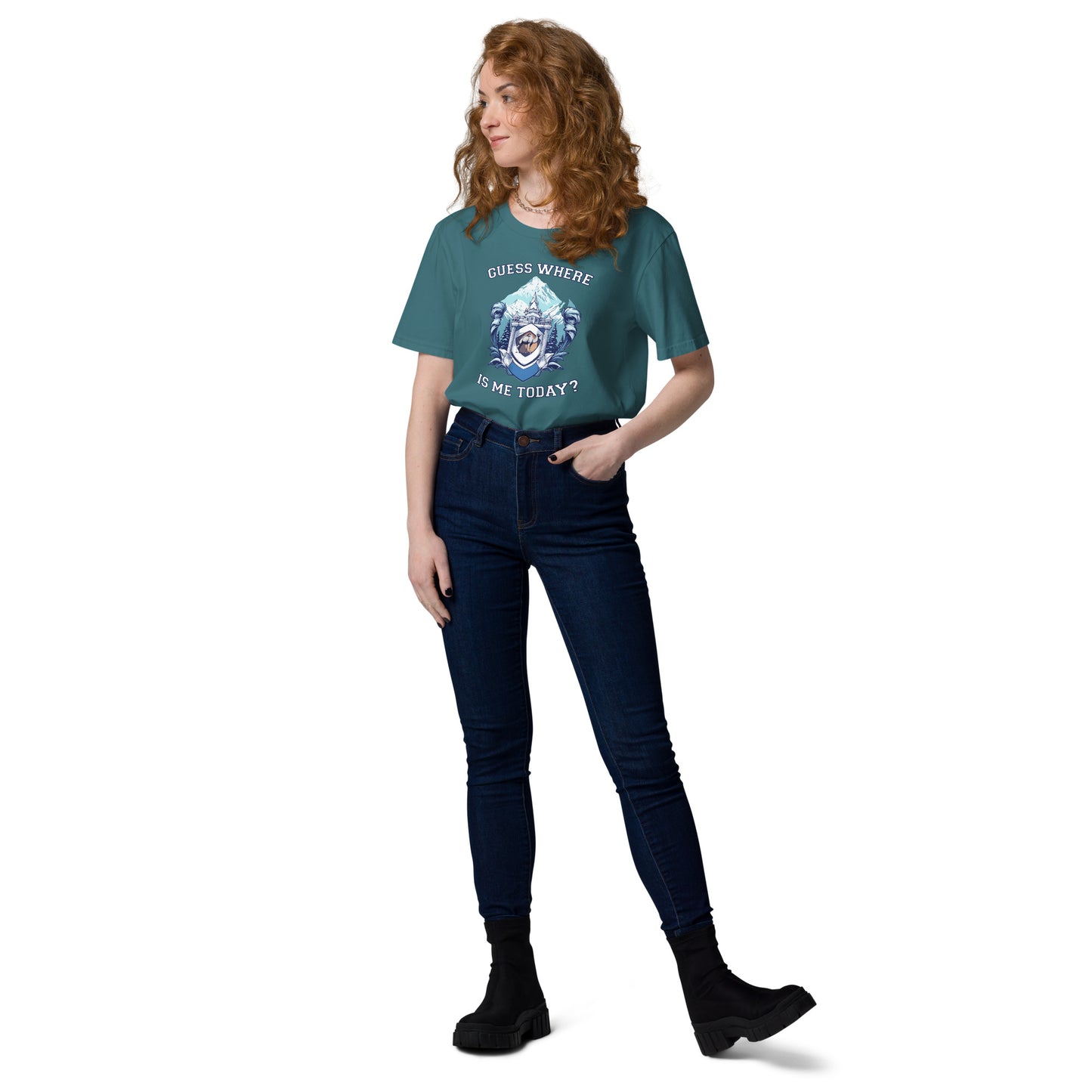 Guess where is me today? - Unisex organic cotton t-shirt